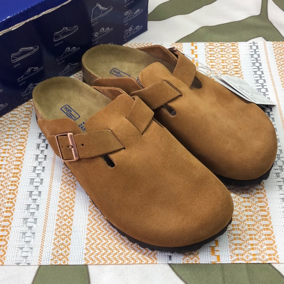 NWT Birkenstock Boston in Mink Suede - Picture 1 of 5